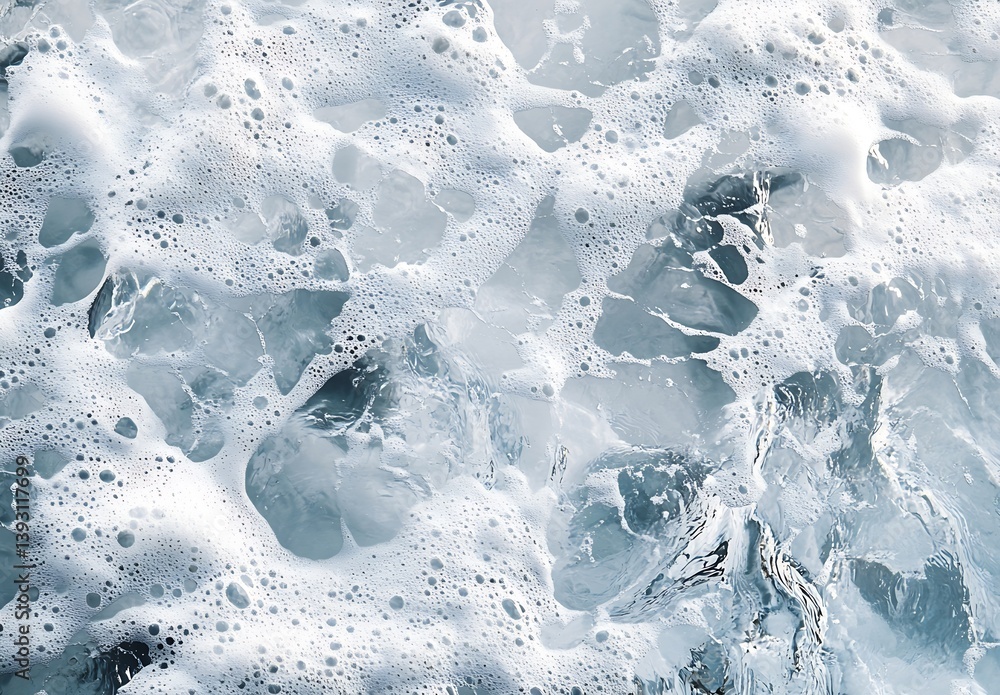 Poster abstract ocean wave bubbles texture for cool backgrounds and refreshing water related designs and pr