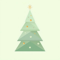 Obraz premium A beautifully minimalist Christmas tree with dainty stars exudes refined holiday charm. Its clean lines and subtle ornamentation complement both modern and classic festive themes.