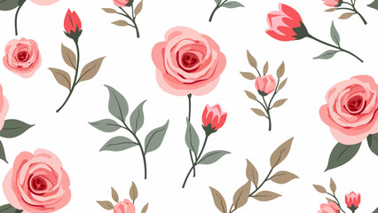 Seamless pattern with roses, seamless background with roses