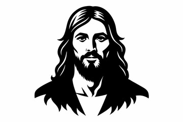 jesus christ sihouette black vector