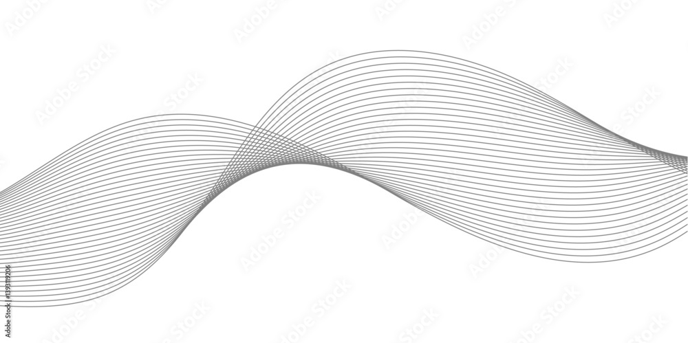 Poster abstract grey, white smooth element swoosh speed wave modern stream transparent background. abstract