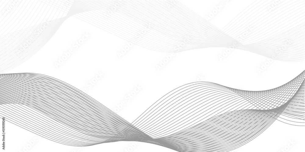 Poster abstract grey, white smooth element swoosh speed wave modern stream transparent background. abstract