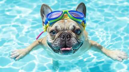 animal health pet exercises in the pool
