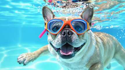 animal health pet exercises in the pool