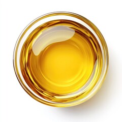 Golden liquid in a glass bowl