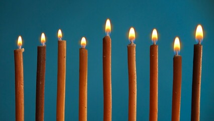 Candlelight Shines Brightly During a Festive Hanukkah Celebration Filled With Tradition and Joy