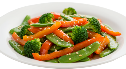 Colorful fresh vegetable salad with broccoli carrots and peas for healthy eating and culinary inspiration