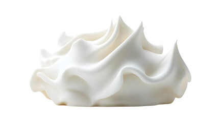 A smooth, airy foam cleanser texture, captured as a soft, whipped texture, isolated on a white background.