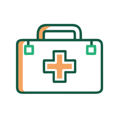 Obraz premium minimalist first aid kit icon with cross design 