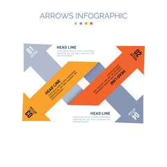 Arrows Infographic design with icon