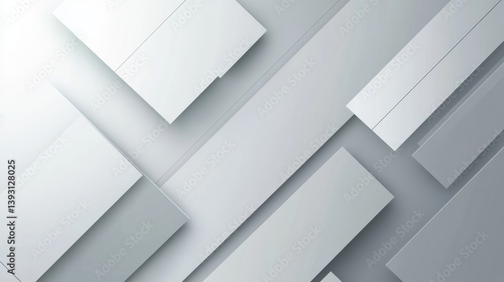 Aufkleber grey abstract geometric background with shining layers and layered elements, modern vector design fo