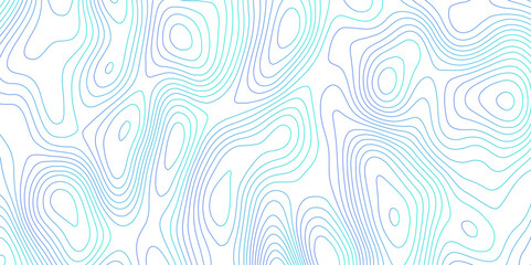 Topographic map background with geographic grid for hiking and mountain sport. modern design with white background and colorful wave line. topographic contour lines vector map seamless pattern vector.