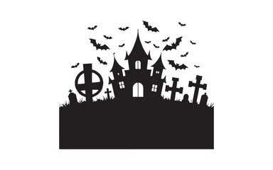 silhouette of a castle in the night