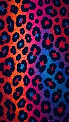 Obraz premium Colorful seamless leopard print pattern on vibrant background, fashion, wild, big cat