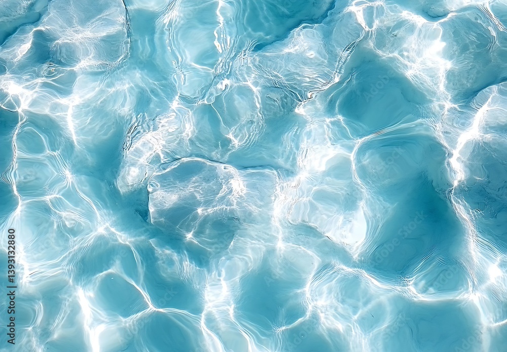 Leinwandbilder serene ocean water surface with sunlight creating beautiful reflections and shadows : generative ai