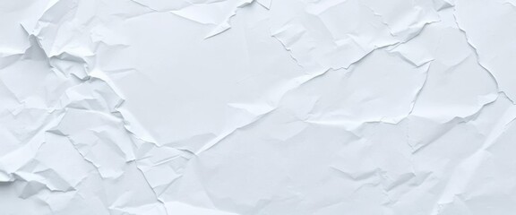 Obraz premium Low-angle shot of crumpled white paper, abstract background texture, vintage, backdrop