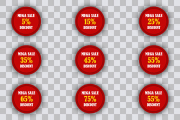 Super sale, discount %. Seasonal special offer. Vector illustration. EPS 10.