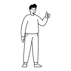 Giving Thumbs Up | One hand giving thumbs up