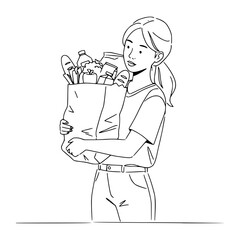 Grocery Walk | Carrying a bag of groceries