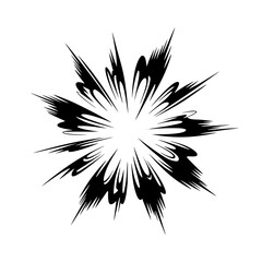 Abstract Radial Burst Vector Design, Comic Book Style, Graphic Element