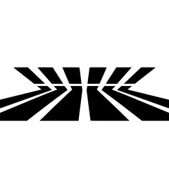 Geometric Abstract Composition: Bold Lines in Perspective