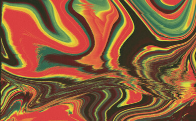 Obraz premium Abstract blurred grainy psychedelic gradient design background texture. Unique colorful digital grain dust soft noise effect. Multicolor vintage retro fluid colors. For poster, flyer, cover and more