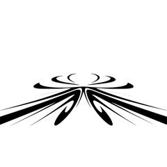 Abstract Geometric Design Element in Black and White