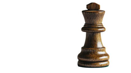 Fototapeta premium wooden chess piece on white background