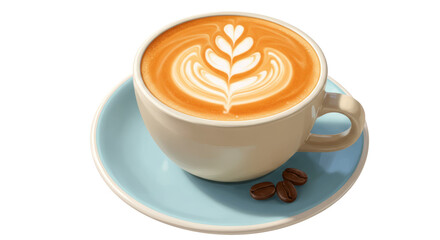 Isolated Latte Art