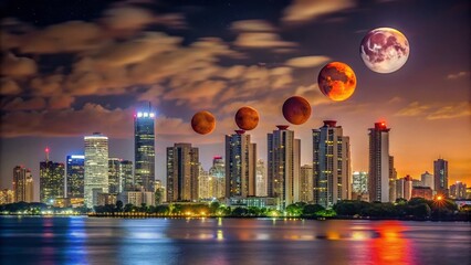 Stunning TimeLapse of a Blood Moon Lunar Eclipse over Miami September 27 2015