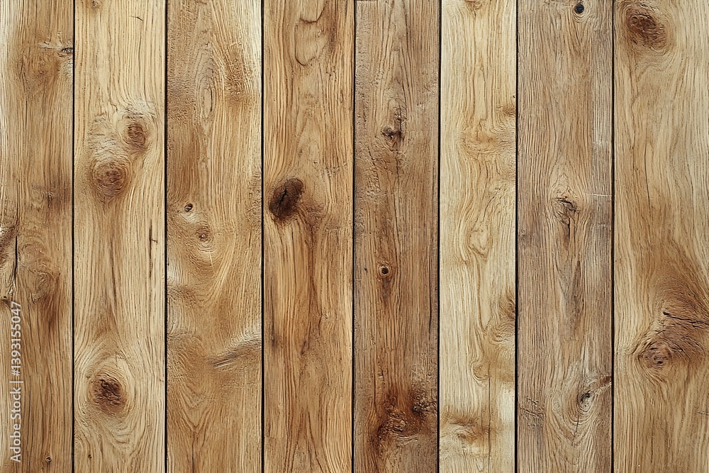Aufkleber Rustic Wooden Planks Wall Texture Vertical Grain Pattern Background Old Barn Wood Surface : Generative AI