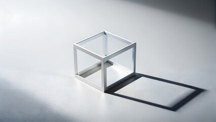 Naklejka premium White Cube Frame with Shadow