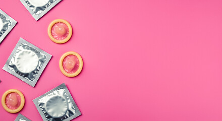 illustration with plain and simple background with space for text, ideal to be used as background of condoms