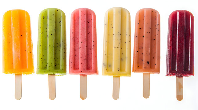 paletas de hielo de varios sabores deliciosas y refrescantes para un dia de verano al aire libre