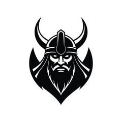 Viking Head Logo Design Icon Symbol Vector Template.