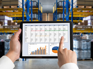 Business data dashboard provide business intelligence analytic for marketing strategy planning...
