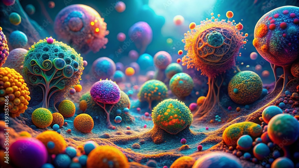 Aufkleber unveiling cellular interactions a microscopic exploration of drug binding and cellular responses wit