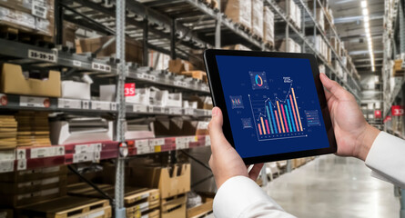 Business data dashboard provide business intelligence analytic for marketing strategy planning...