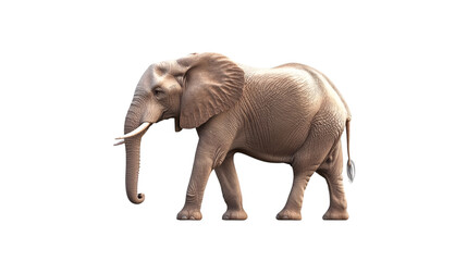 Obraz premium Realistic elephant isolated on white background
