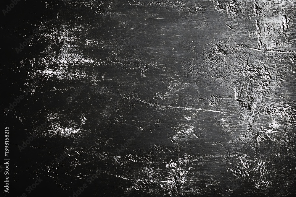 Aufkleber Dark Grunge Texture Background with Black Paint Strokes Abstract Surface Perfect for Design and Overlay Effects : Generative AI