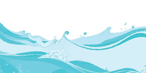 A Soft and Subtle Blue-Green Abstract Watercolor Background with Ocean Wave Textures, Perfect for Use in Creative Graphic Resources, Modern Banner Designs, and Water-Inspired Branding Projects