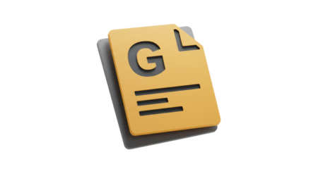 Isolated Yellow File Document