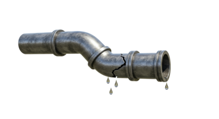 Isolated Leaking Pipe