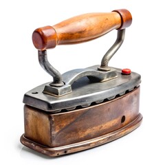 Vintage Ironing Iron with Wooden Base