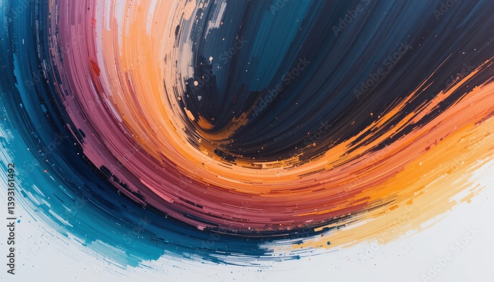Poster dynamic abstract painting art studio digital artwork colorful environment close-up view creative exp