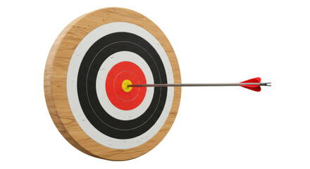 Isolated Bullseye Arrow Target