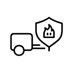 Obraz premium Antivirus & Security Icon Set – Firewall, Protection, and Cyber Safety Symbols