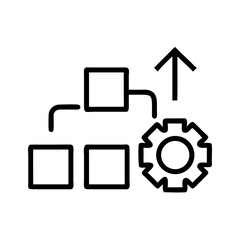 Blocks & Analytics Icon Set – Management, Strategy, and Data Visualization Symbols