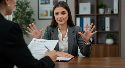 Young Woman at Job Interview – Entering the Workforce