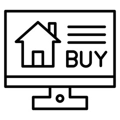 Buy House Online Icon